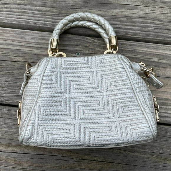 Gianni Versace Women Bag Small Hand Bag Silver Tone Made in Italy - Picture 4 of 12